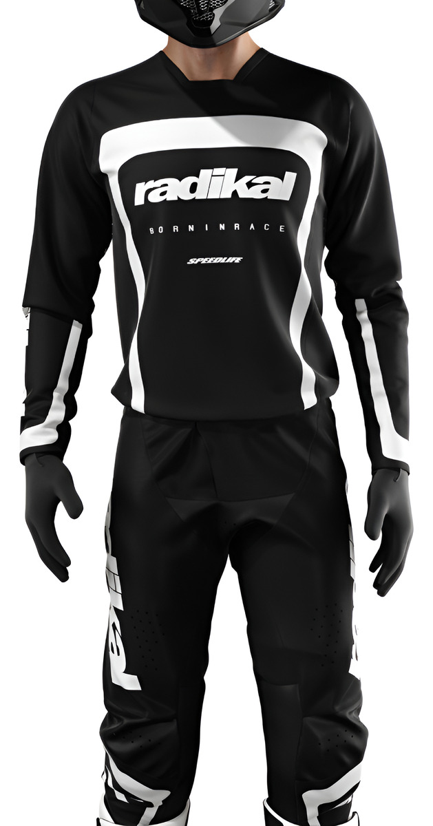 D_735785-MLA94641560431_102025-F.jpg Traje completo Radikal Solid Black - Motocross / Atv / Mx - Imagen 1